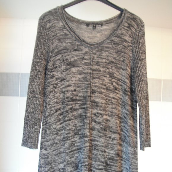Cable & Gauge Women's Pullover Sweater Size S Black Gray Long Sleeve Like New - Picture 2 of 8